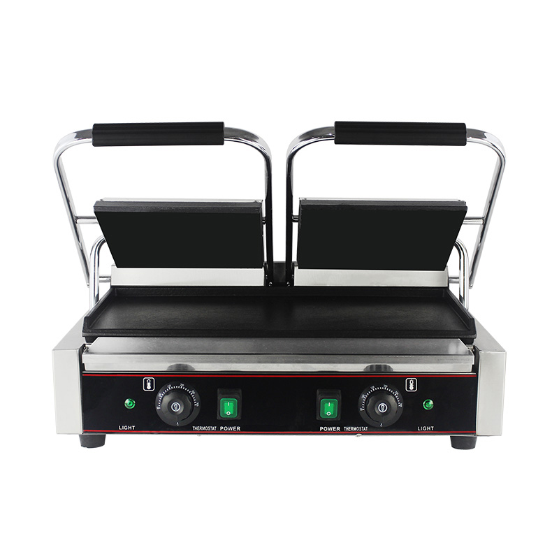 Máquina eléctrica comercial de la cocina de la parrilla de Panini de las placas dobles del acero inoxidable